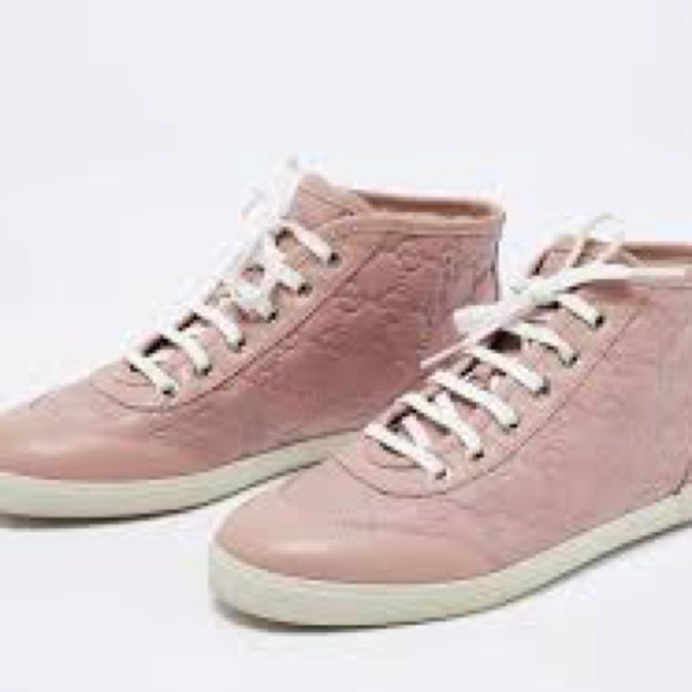 Gucci Light Pink High-Top Sneakers